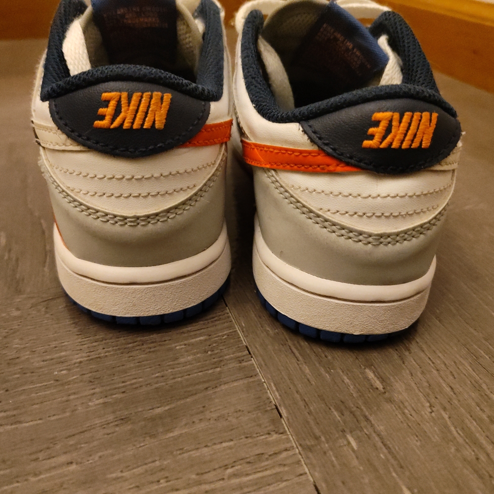 Nike Kids' Sneakers in White, Blue, and Orange - Picture 5 of 8